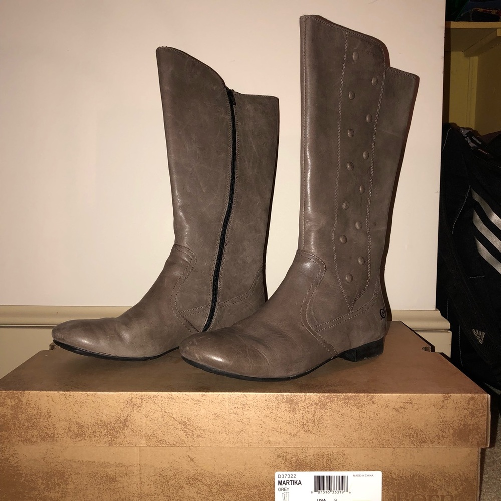 Born Tan Zip-Up Boots